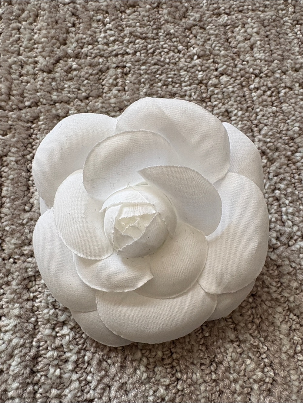 GAP Cream Fabric Camellia Flower Accent